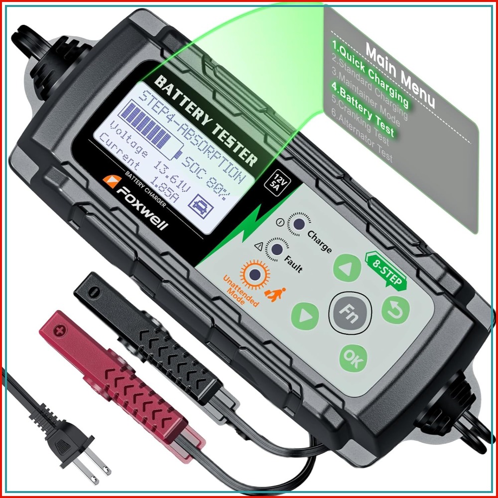Health & Wellness Urgent Care - 12V Car Battery Charger & Tester,