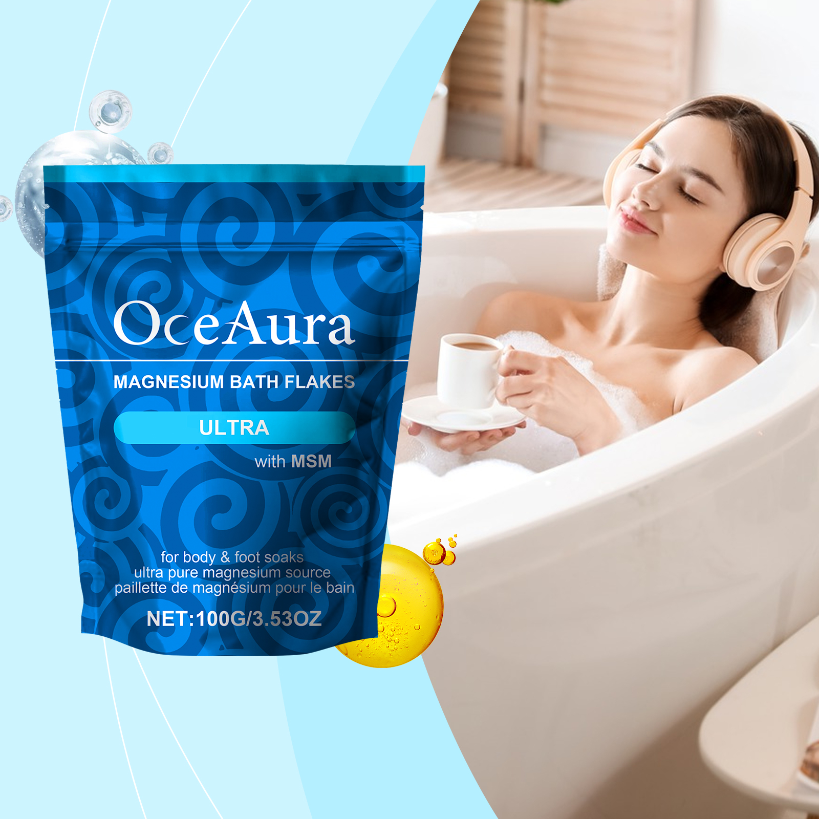 Bath Salts Magnesium - Magnesium Bath Salt Exfoliator Deeply Hydrating