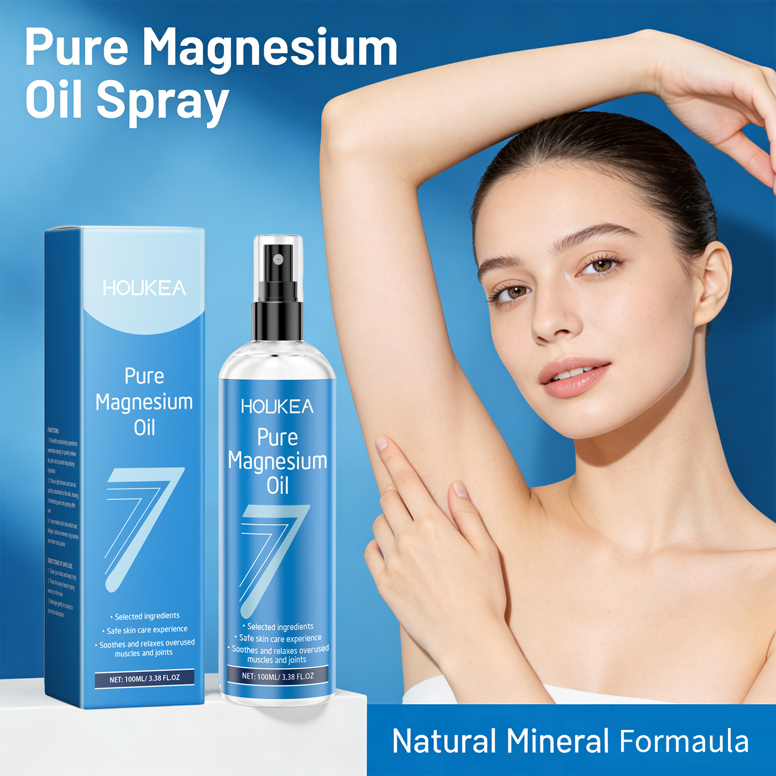 Bath Salts Magnesium - Pure Magnesium Oil Spray Soothing Relax