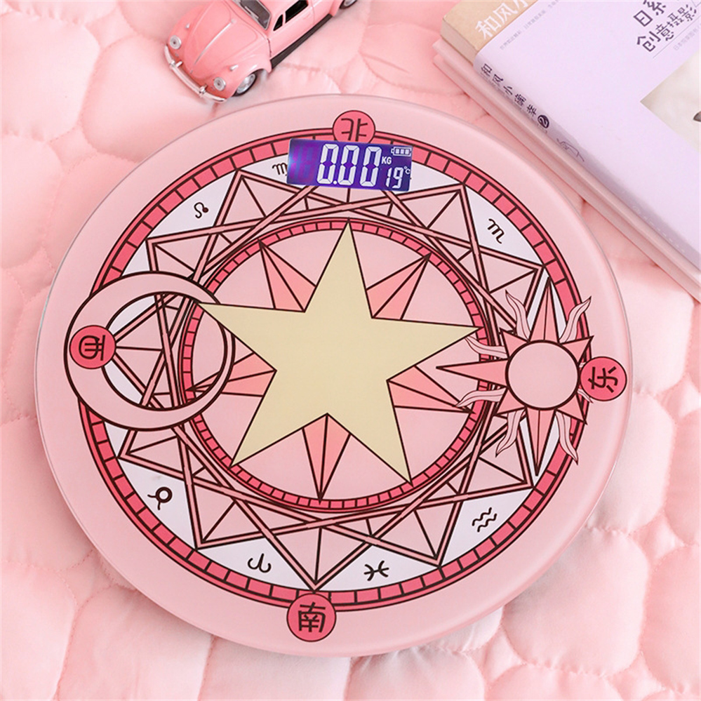 Digital Body Weight Scale - 2024 Cute Pink Magic Array Bathroom
