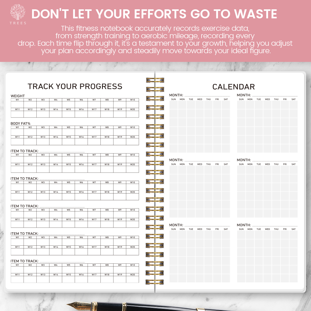 1Pc Fitness Plan Book Suitable - مراجعة Health Wellness Login وسعره