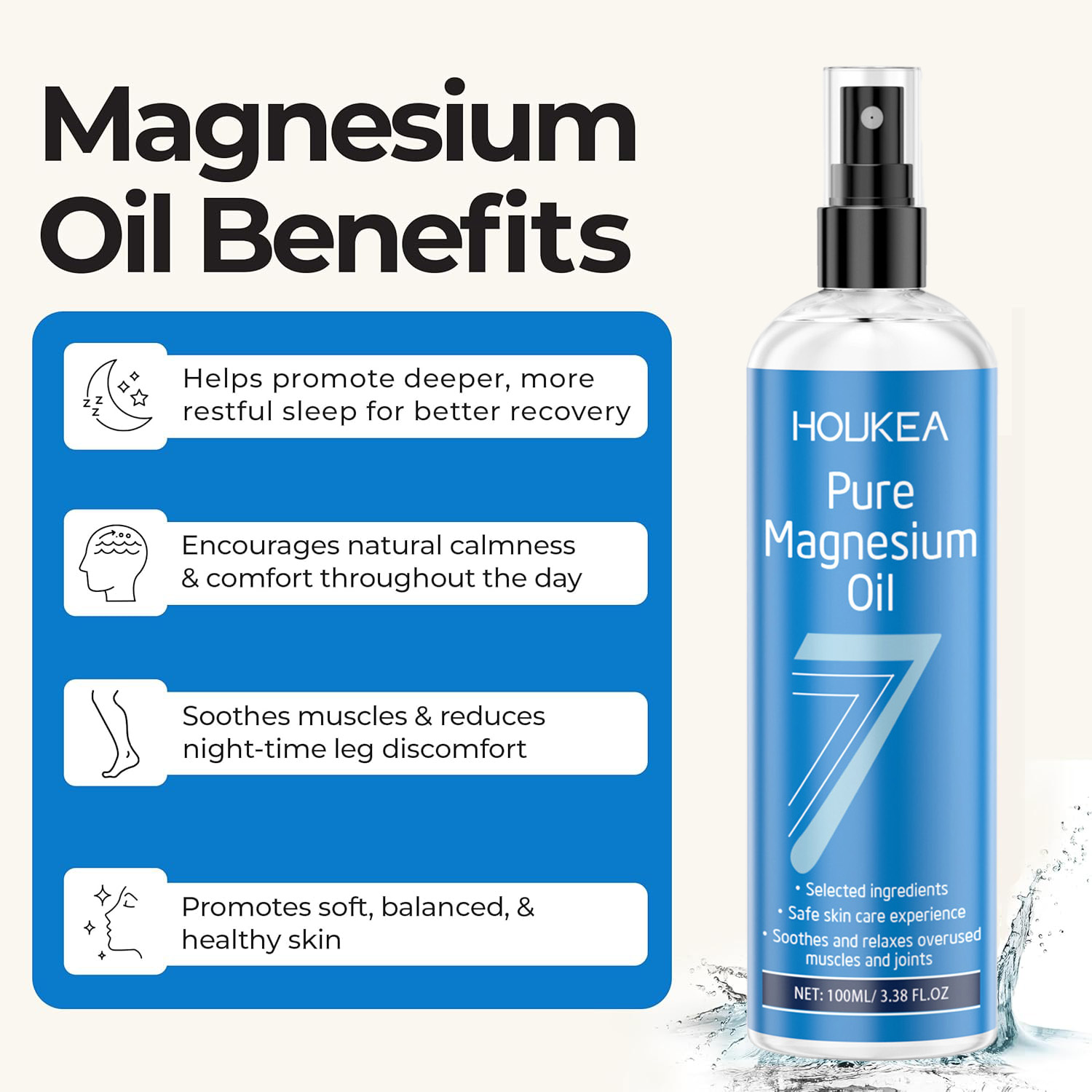 Pure Magnesium Oil Spray Grade - مراجعة Bath Salts Magnesium وسعره