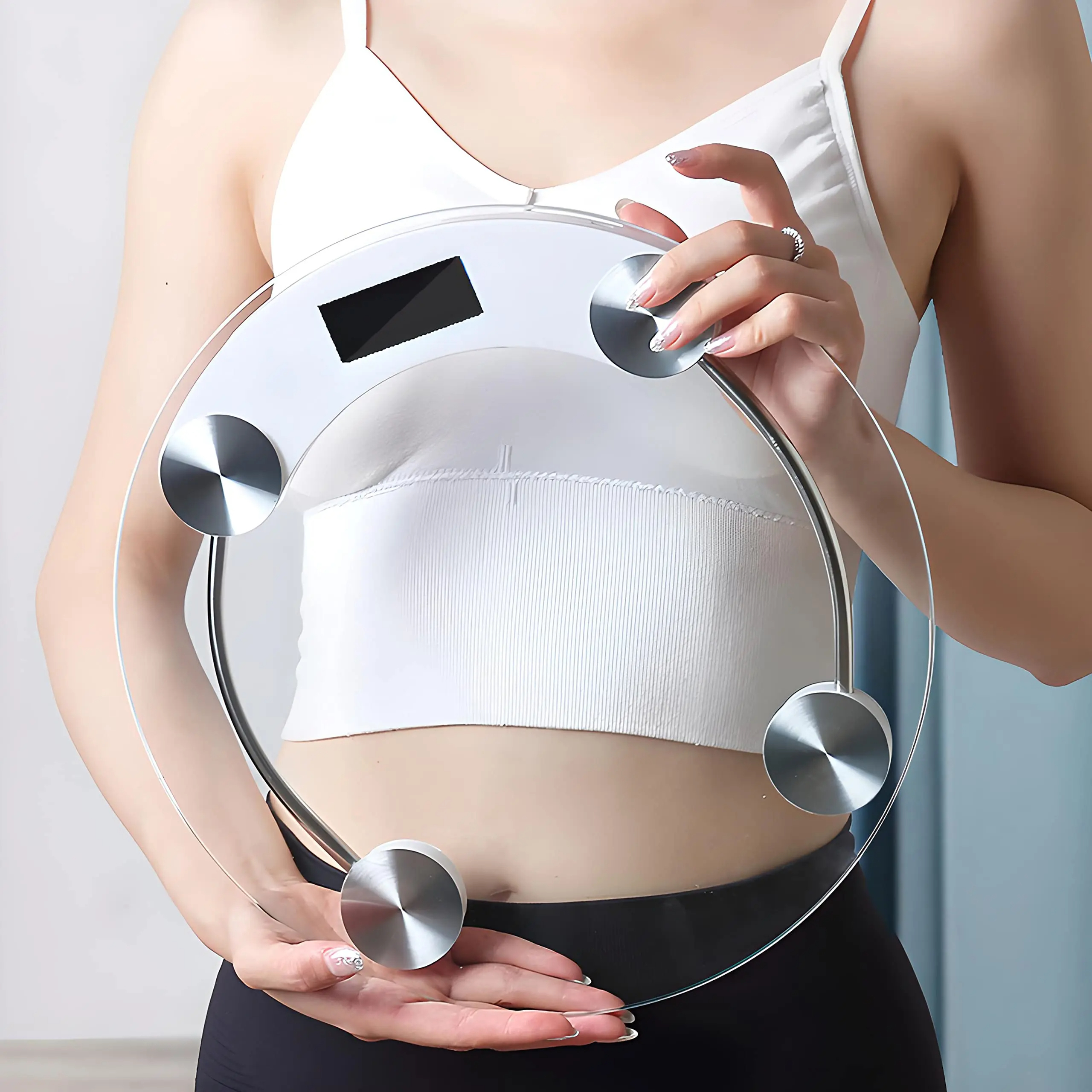 Fashion Round Weight Scale Ele - مراجعة Digital Body Weight Scale وسعره