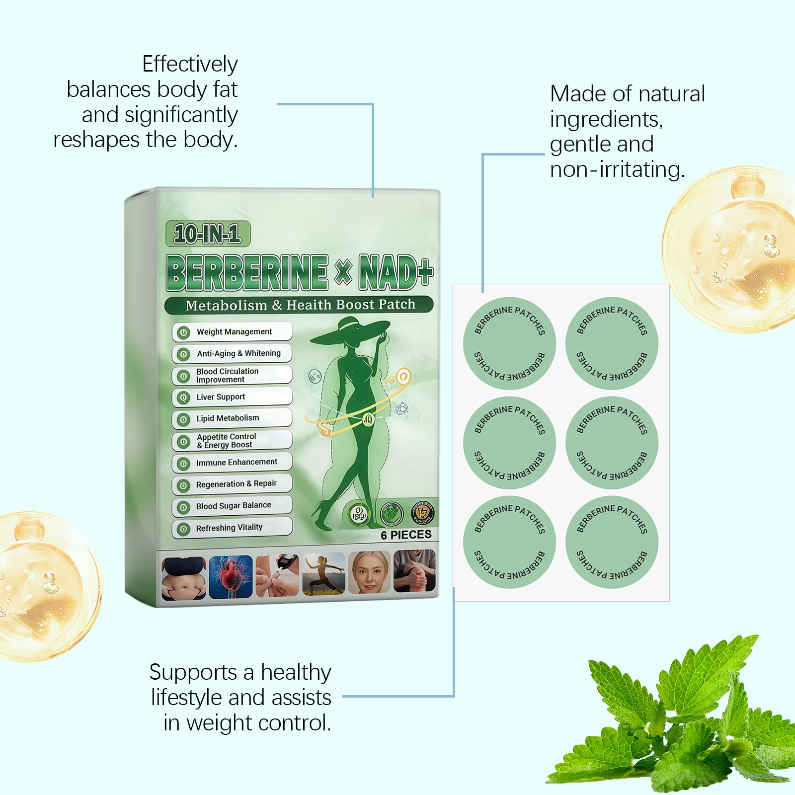 6pcs Berberine X Nad + Weight  - مراجعة Xbody Health & Wellness وسعره