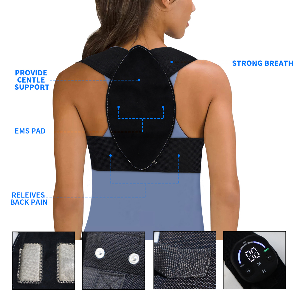 EMS Posture Corrector Belt for - مراجعة Posture Corrector Back Brace وسعره