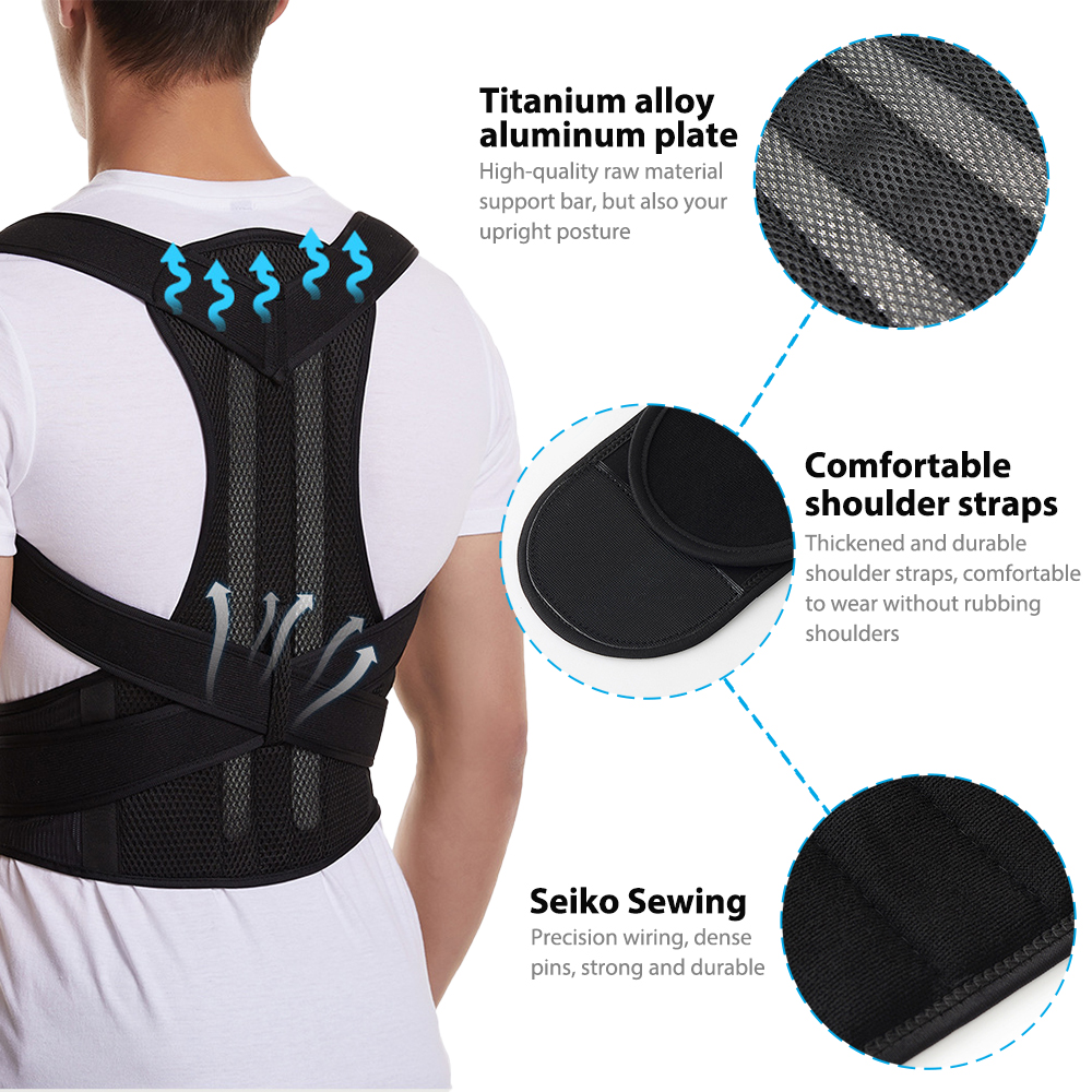 Back Brace Posture Support for - مراجعة Posture Corrector Back Brace وسعره