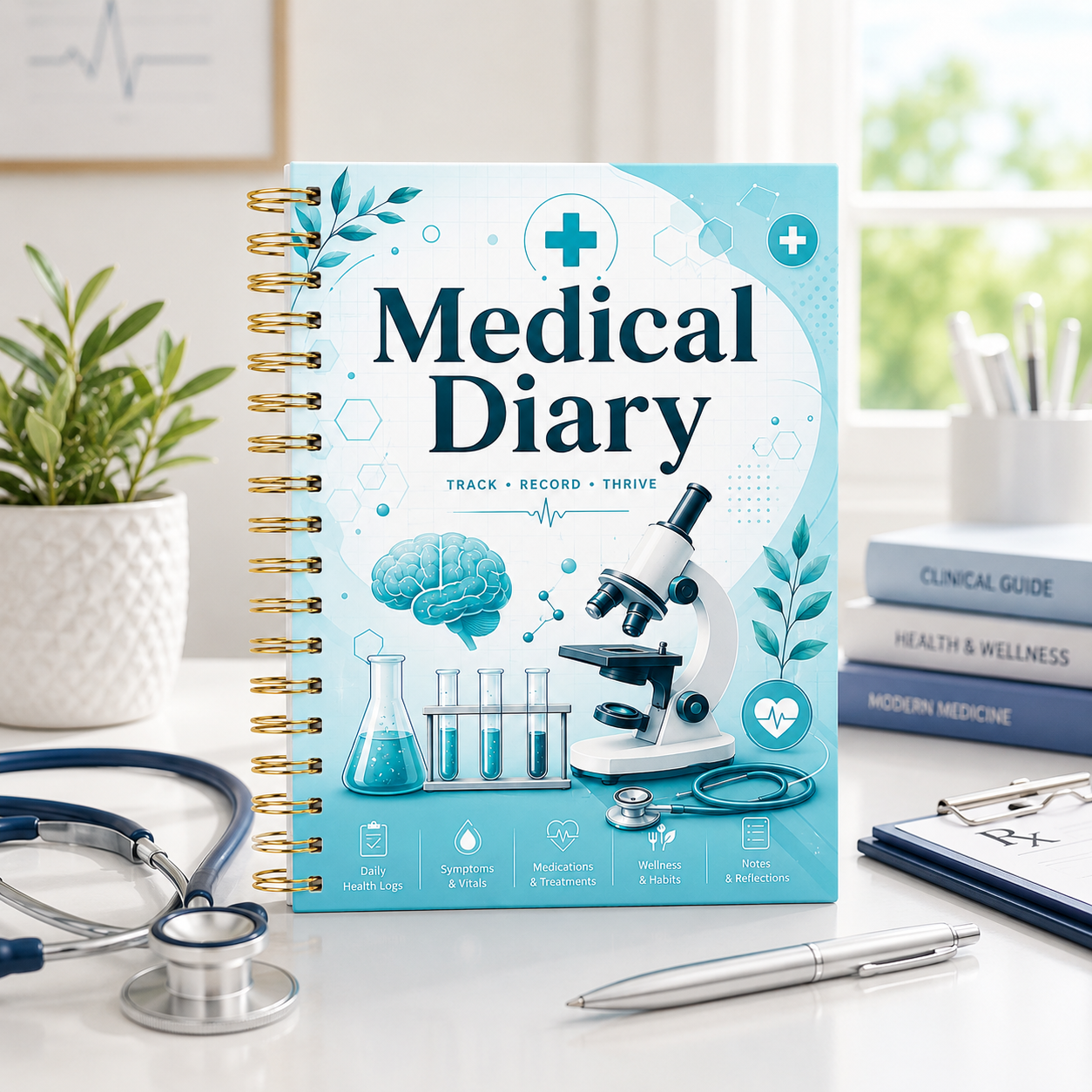 Medical Diary A5 Spiral Health - مراجعة Health Wellness Login وسعره