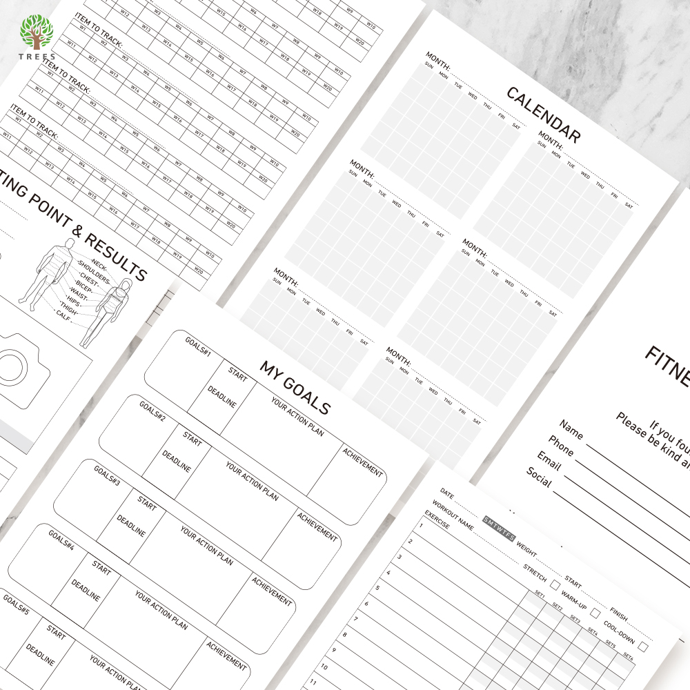 1Pc Fitness Plan Book Suitable - مراجعة Health Wellness Login وسعره