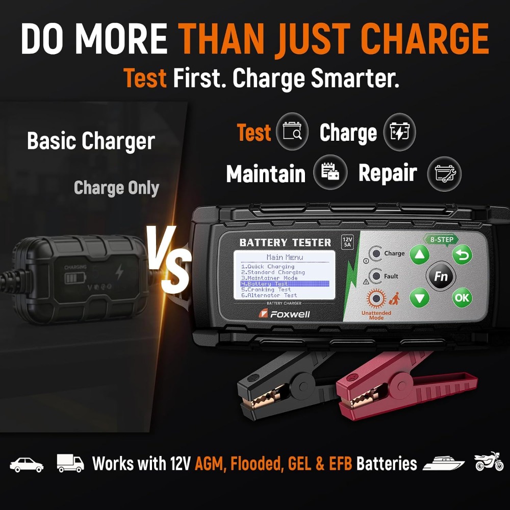 12V Car Battery Charger & Test - مراجعة Health & Wellness Urgent Care وسعره