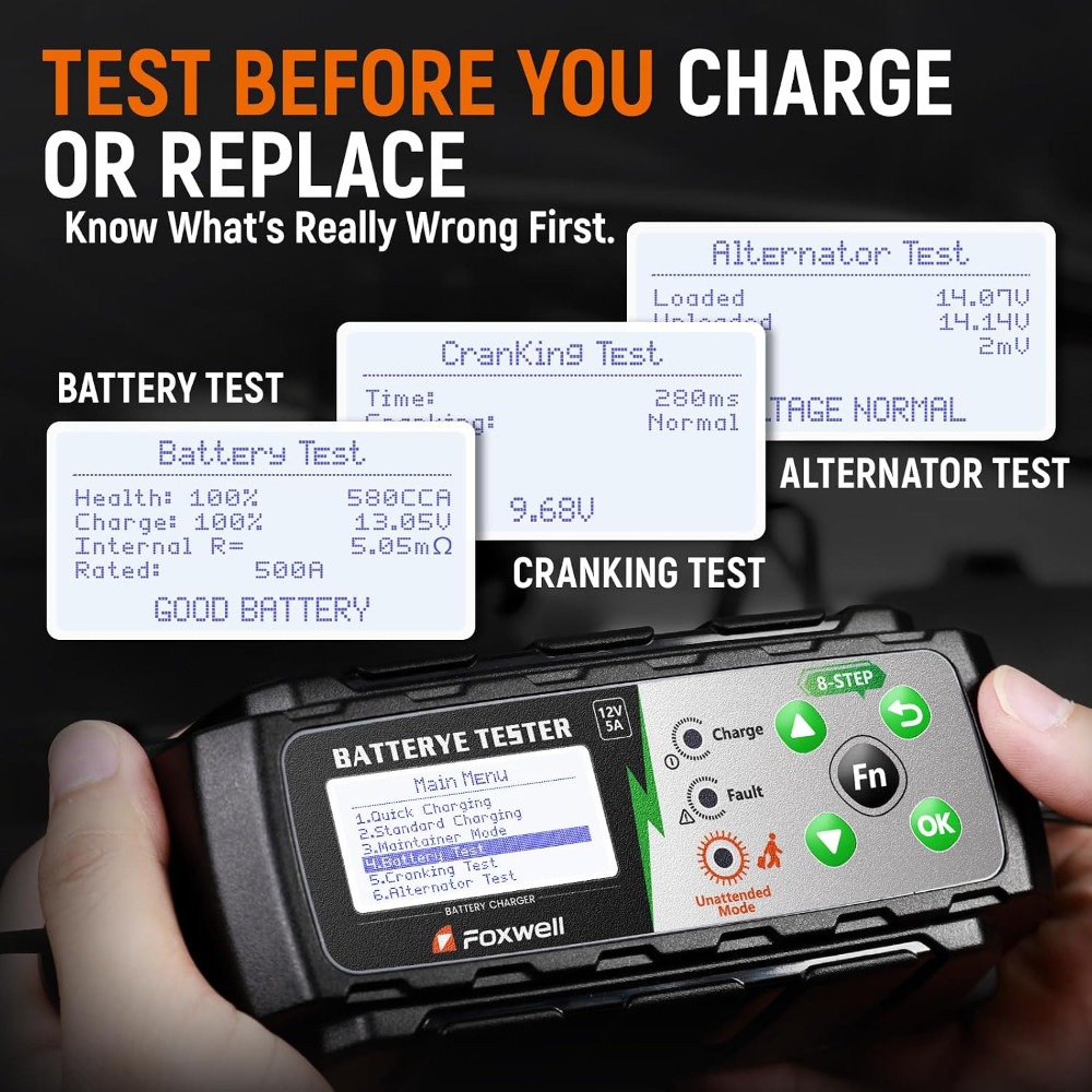 12V Car Battery Charger & Test - مراجعة Health & Wellness Urgent Care وسعره
