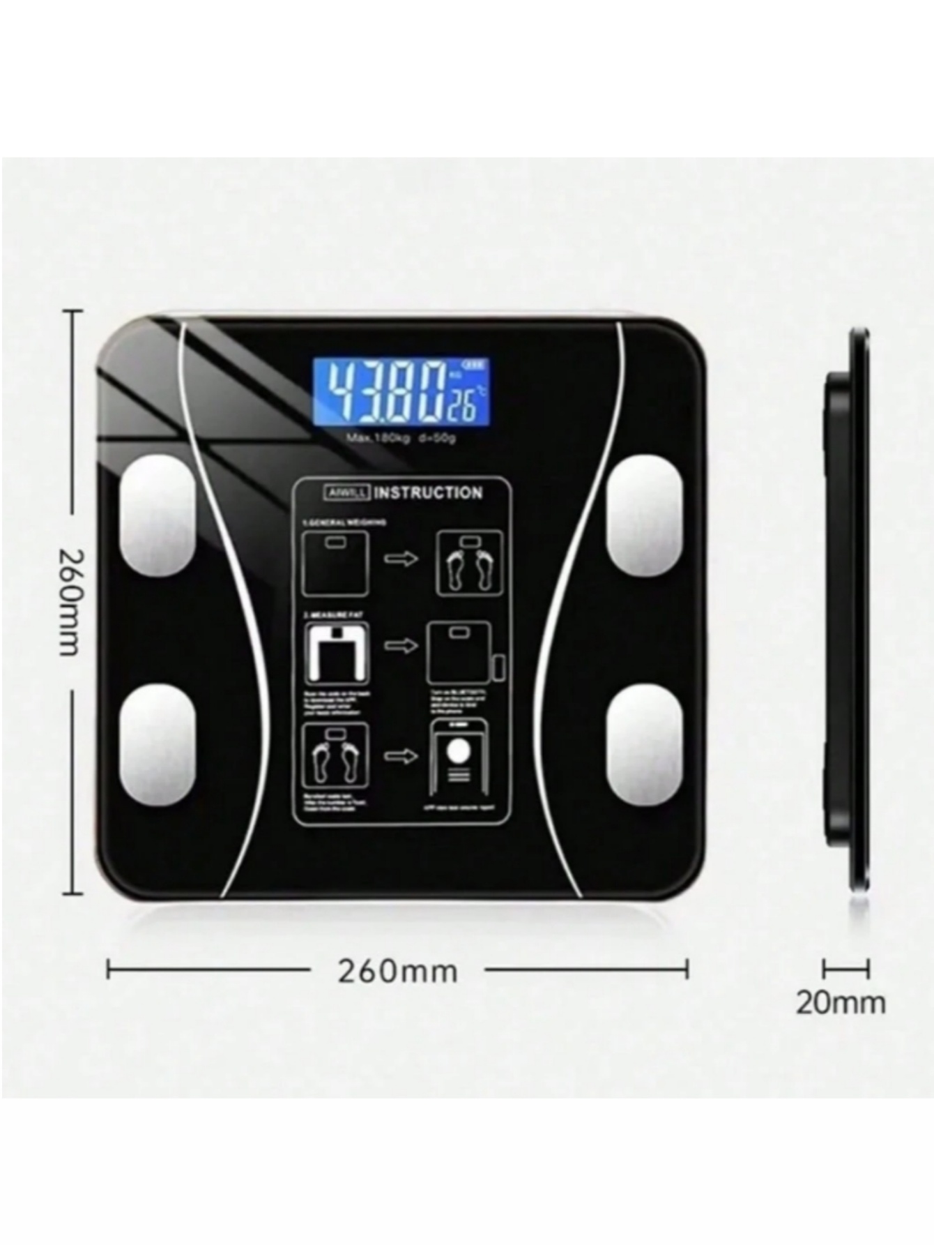 High Precision USB Rechargeabl - مراجعة Digital Body Weight Scale وسعره