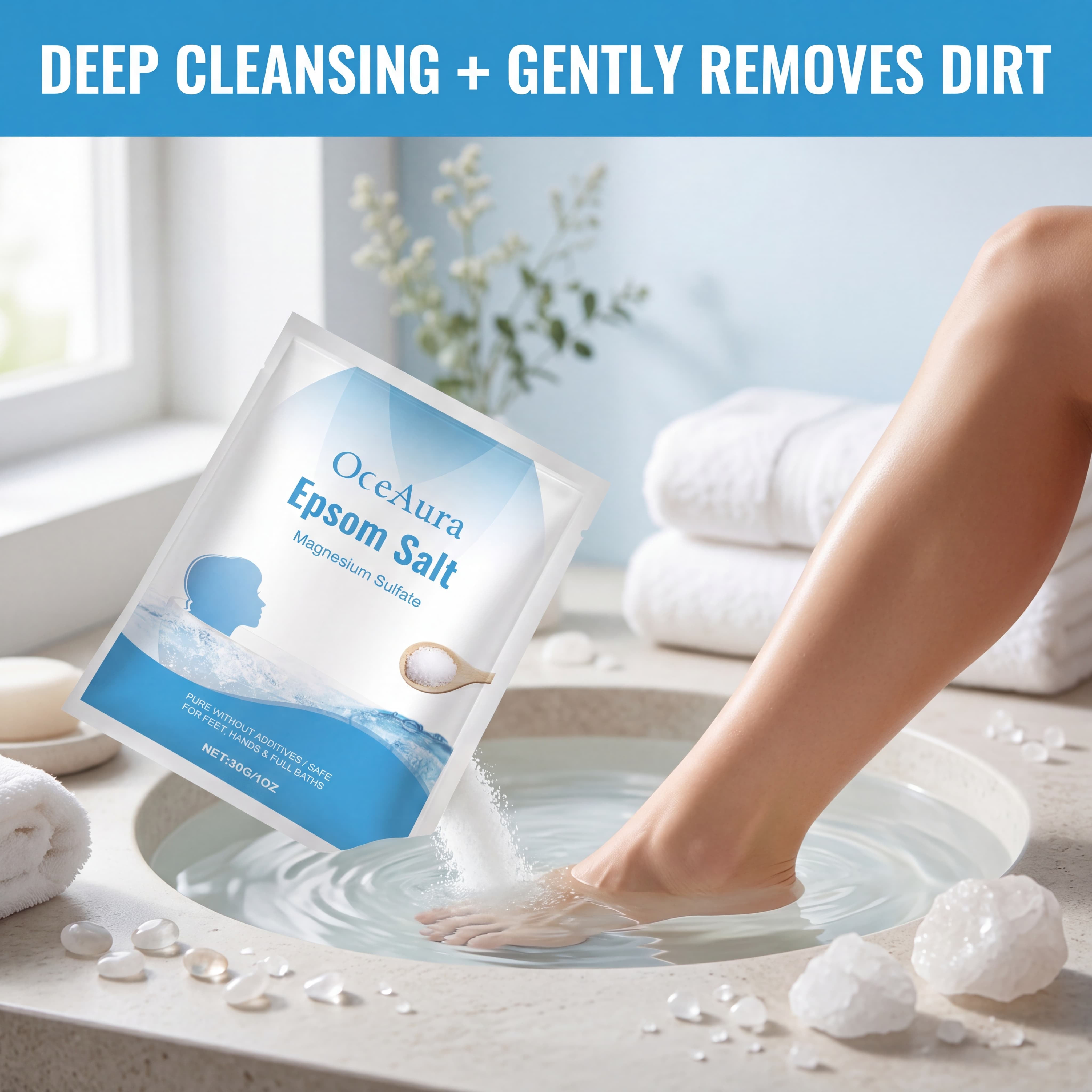 Pure Epsom Salt Magnesium Sulf - مراجعة Bath Salts Magnesium وسعره