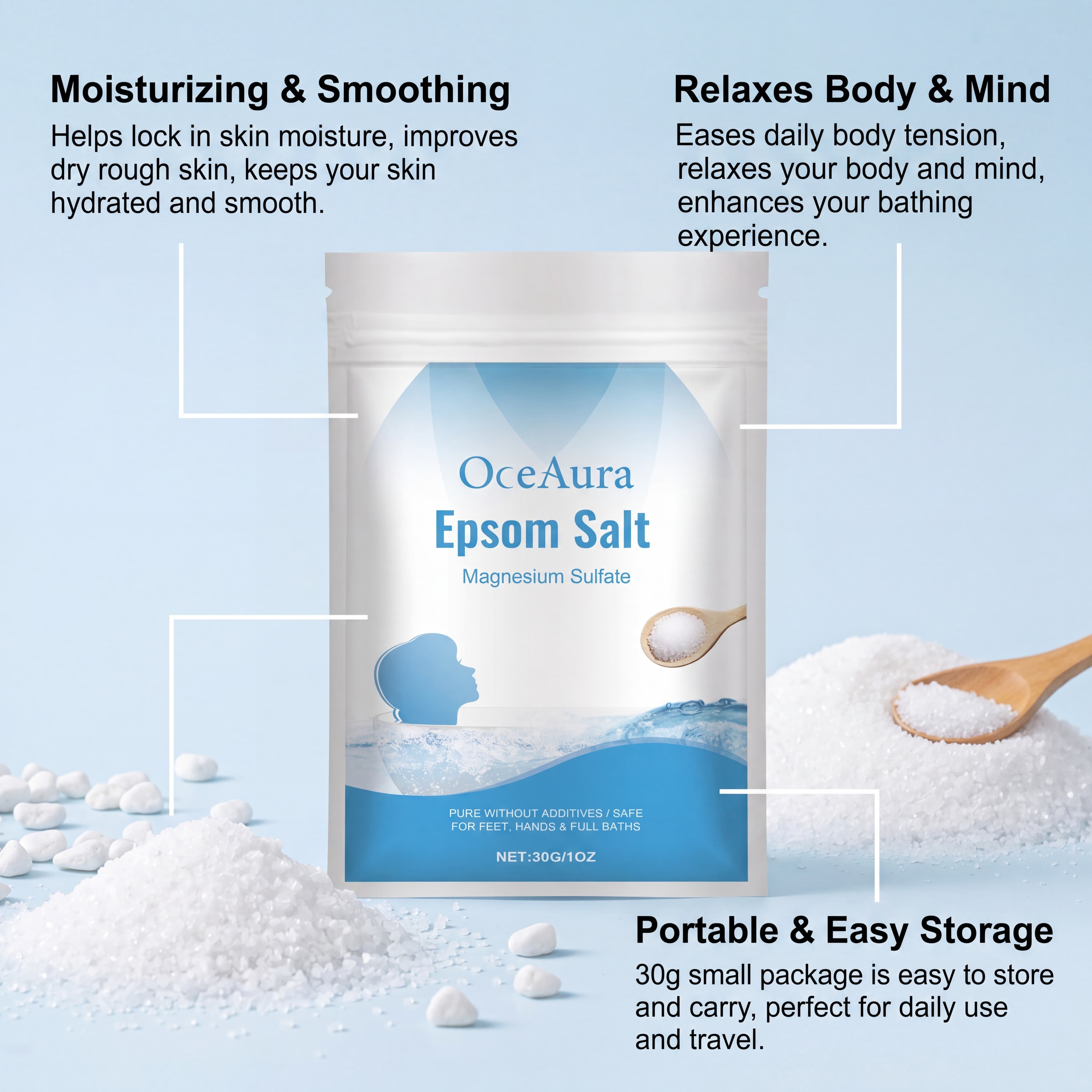Pure Epsom Salt Magnesium Sulf - مراجعة Bath Salts Magnesium وسعره