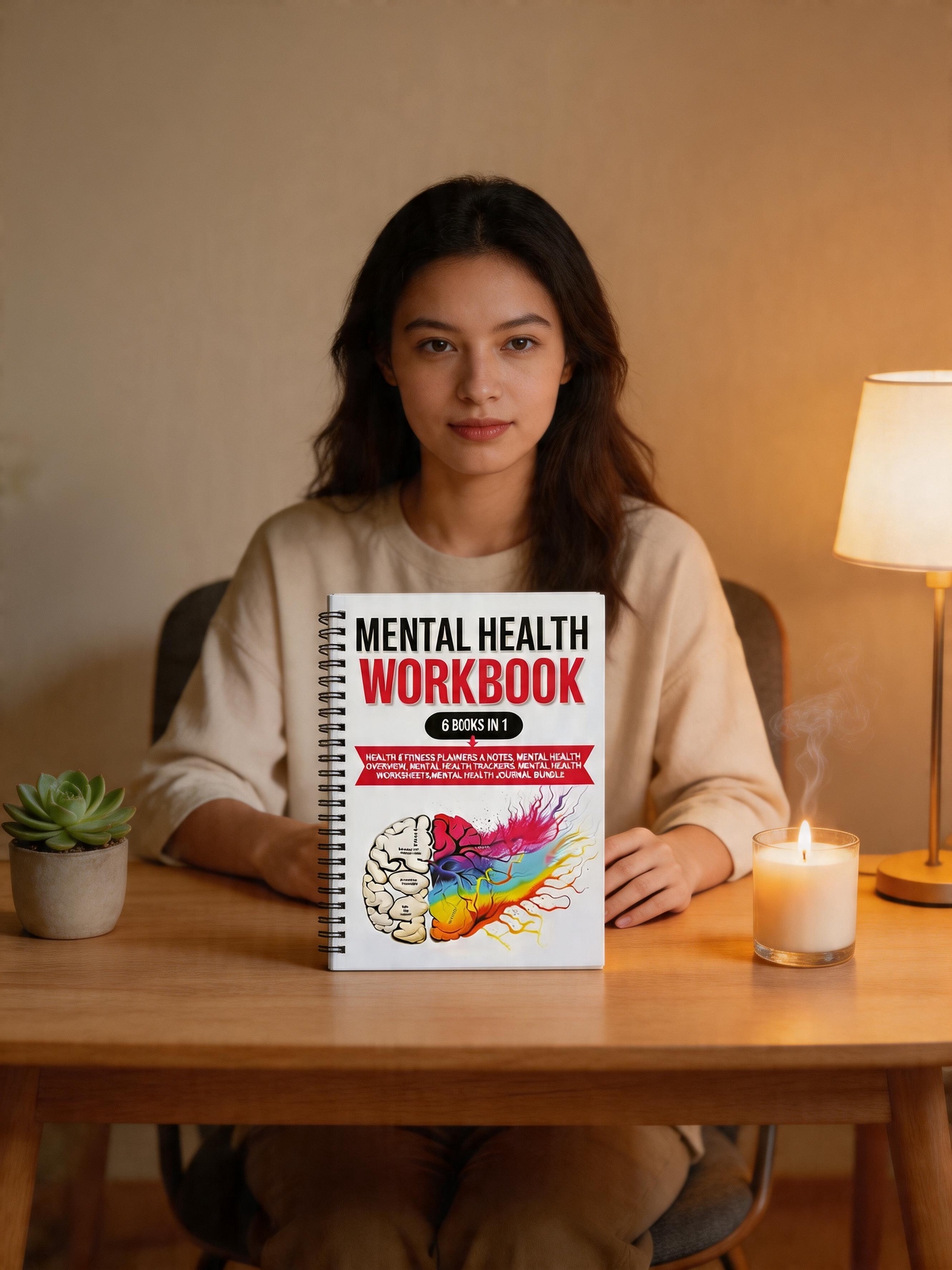 1pcs Mental Health Workbook &  - مراجعة Health Wellness Login وسعره